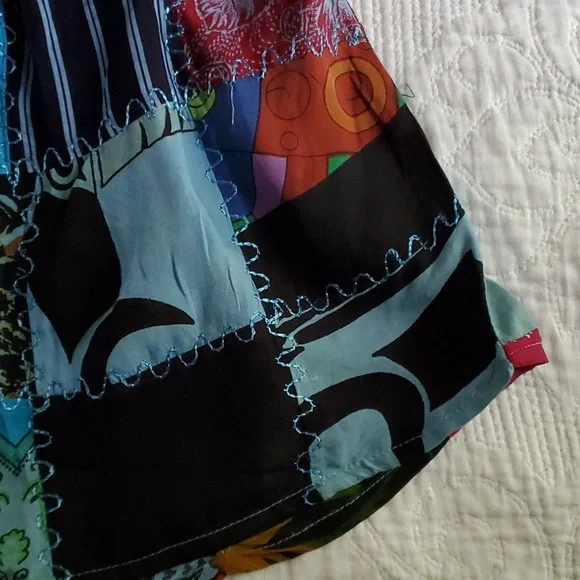 Artisan Advance Apparel Patchwork Tank Tunic NWT OS - Picture 4 of 6